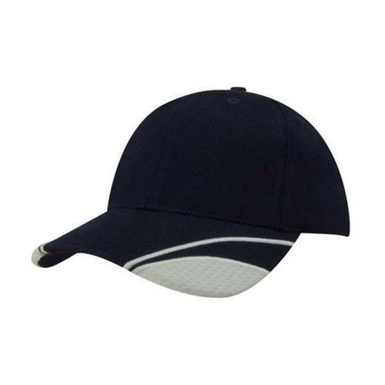 Picture of Brushed Heavy Cotton Cap with Mesh Inserts