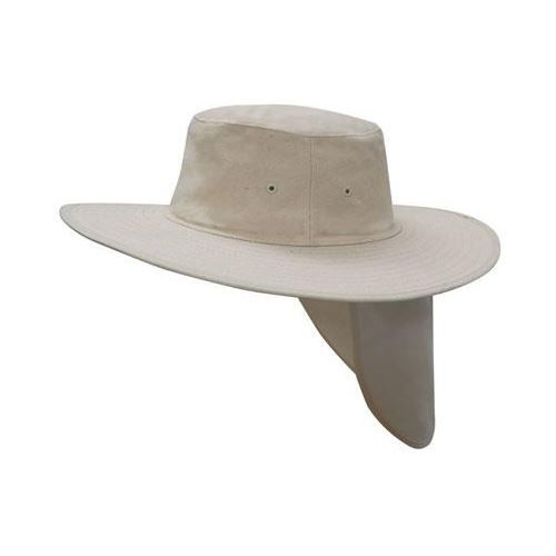 Luminescent and Safety Canvas Sun Hat with Flap Headwear Australia
