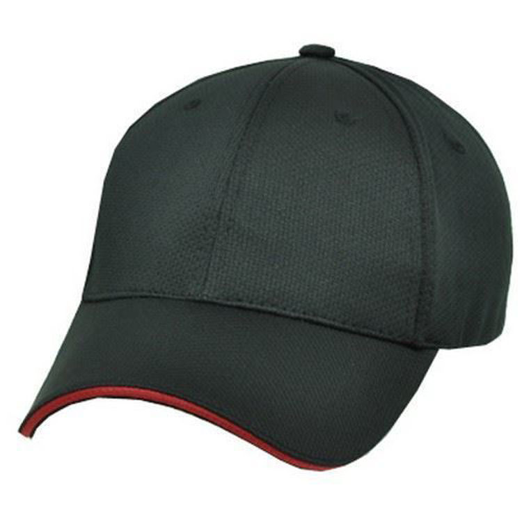 Picture of Structured 6 panel cap with sandwhich peak