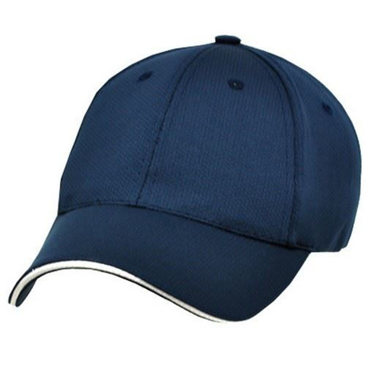 Picture of Structured 6 panel cap with sandwhich peak