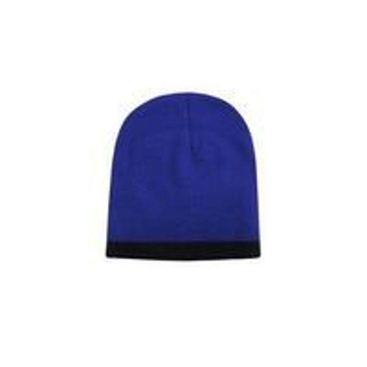 Picture of Roll Down Two Tone Acrylic Beanie