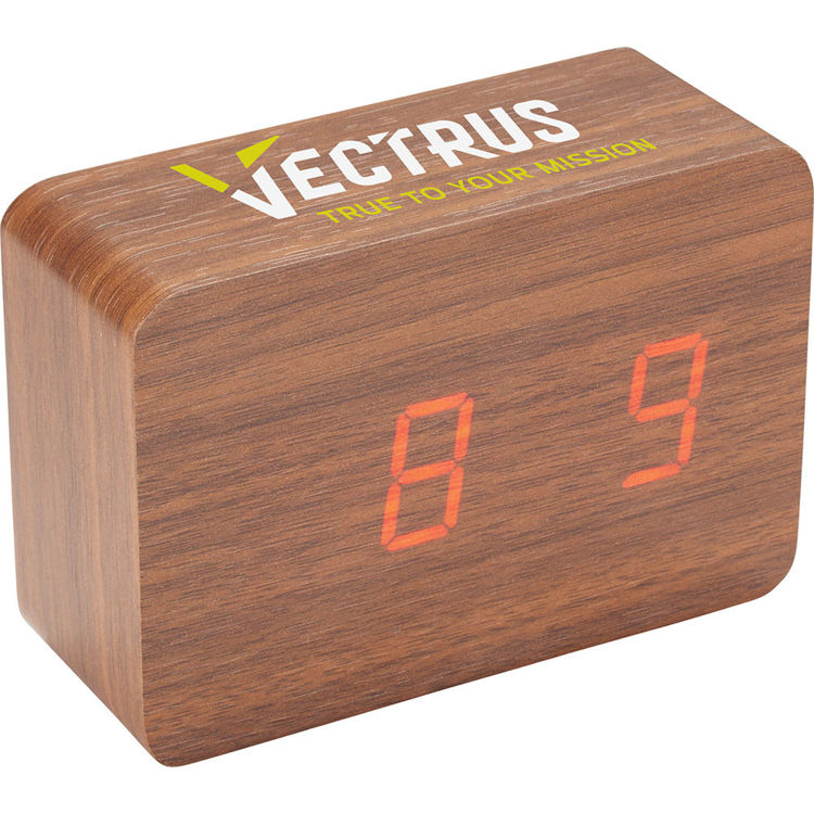 Picture of LED Display Clock - Wood