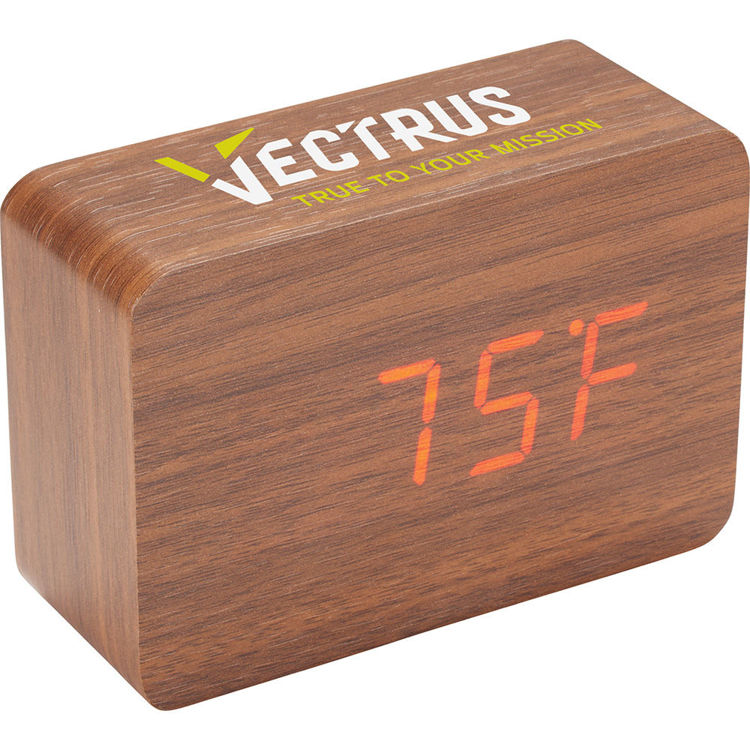 Picture of LED Display Clock - Wood