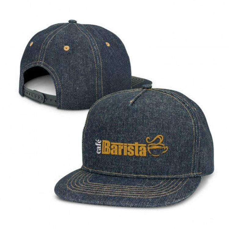 Picture of Denim Flat Peak Cap