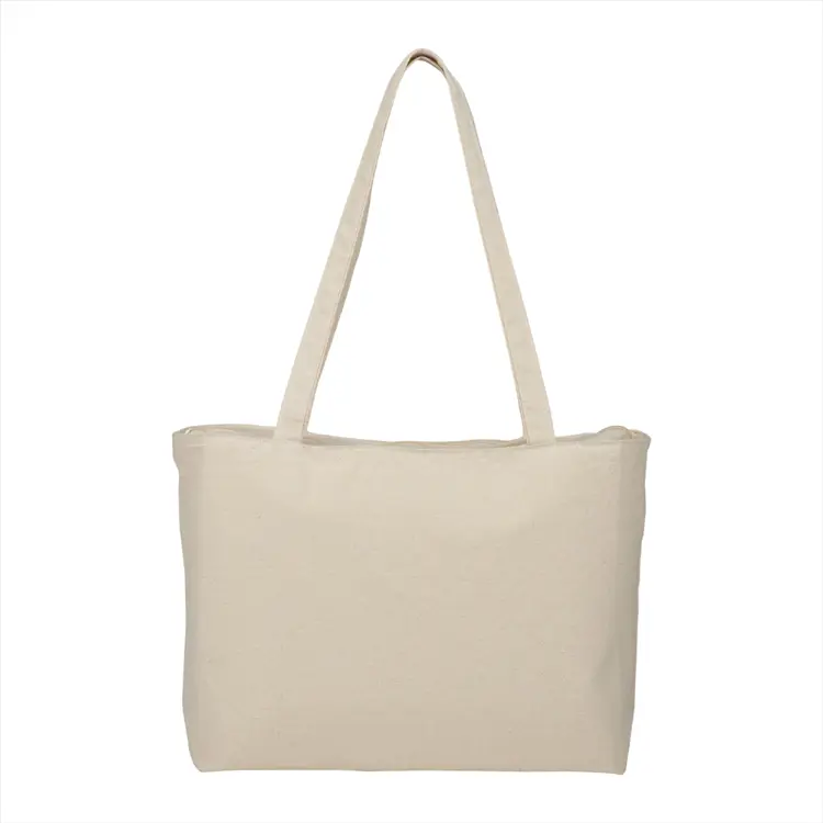 Picture of Zippered 12oz Cotton Canvas Shopper Tote