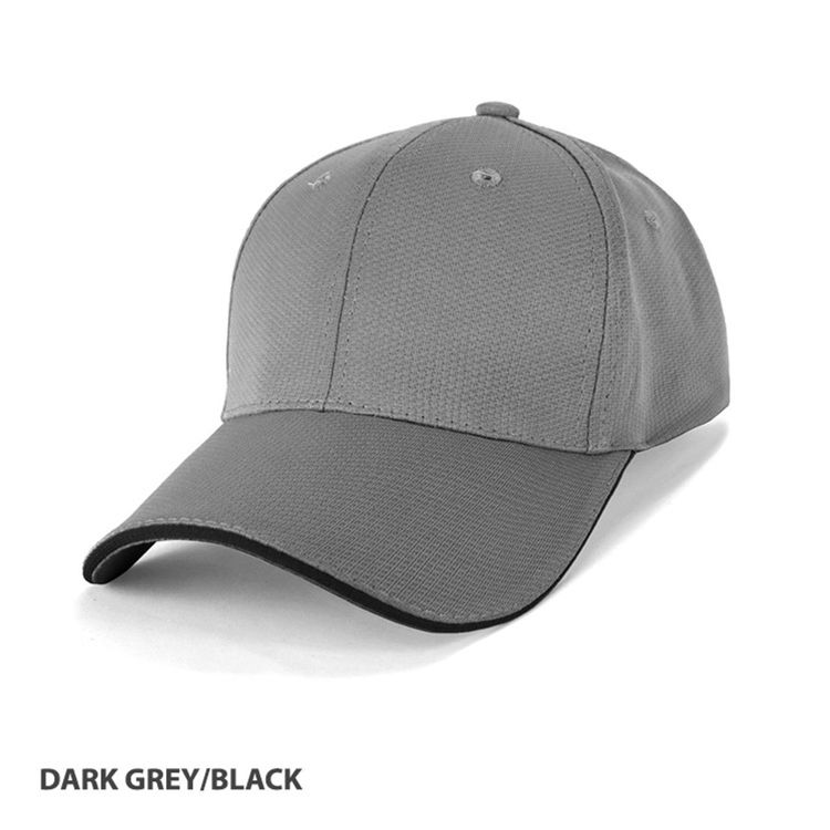 Picture of Structured 6 panel cap with sandwhich peak