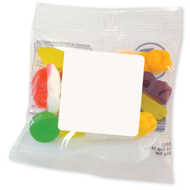 Picture of Assorted Jelly Party Mix in 50 Gram Cello Bag