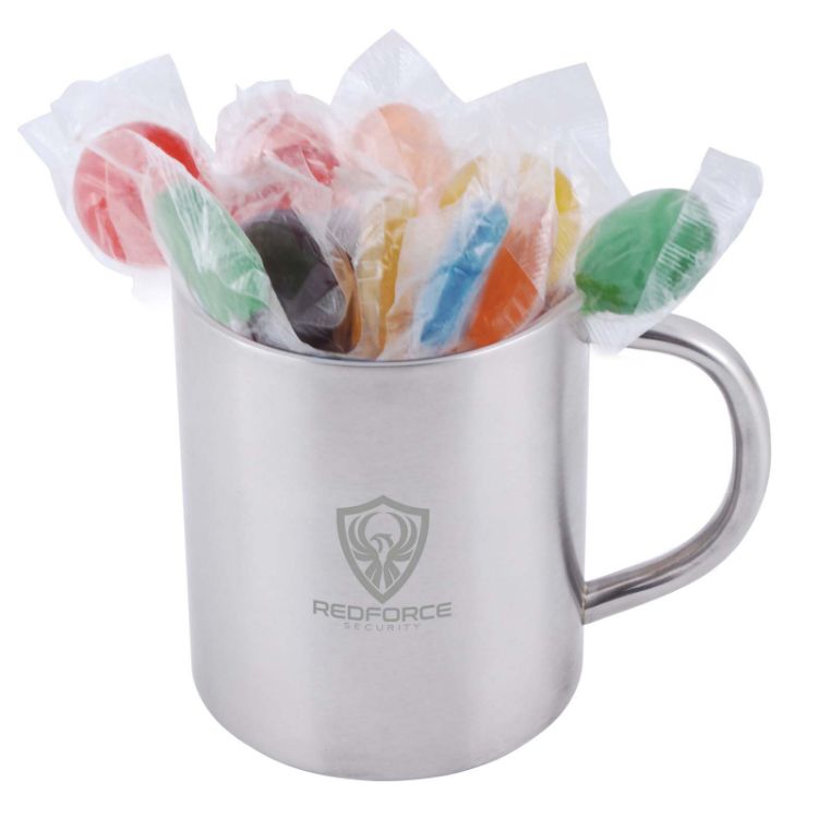 Picture of Assorted Colour Lollipops in Java Mug