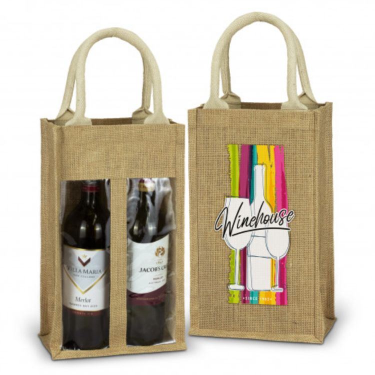 Picture of Serena Jute Double Wine Carrier