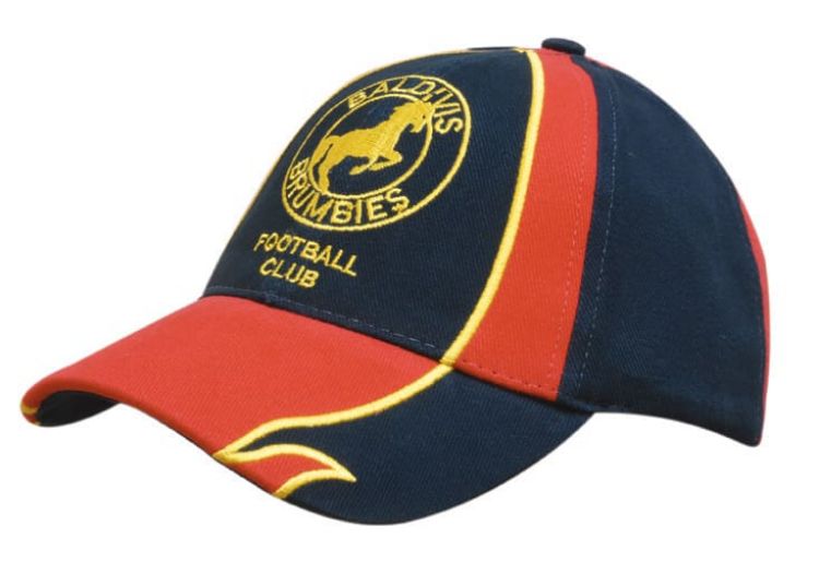 Picture of Brushed Heavy Cotton Cap with Embroidered Edged Inserts to Peak & Crown