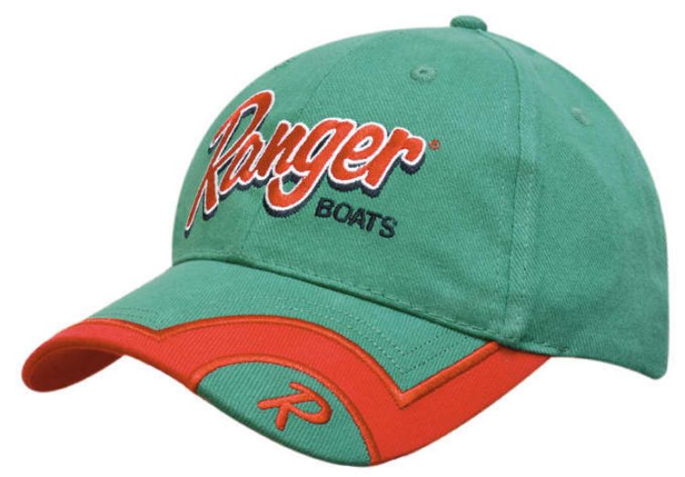 Picture of Brushed Heavy Cotton Cap with Peak Indent & Embroidered Trim