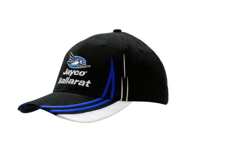 Picture of Brushed Heavy Cotton Cap with Peak Indents/Embroidery on Crown & Peak