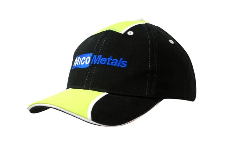 Picture of Brushed Heavy Cotton Cap with Fabric Inserts on Crown & Peak Top