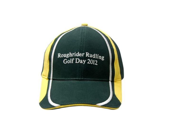Picture of Brushed Heavy Cotton Cap with Sandwich, Fabric Inserts/Embroidery on Crown & Peak