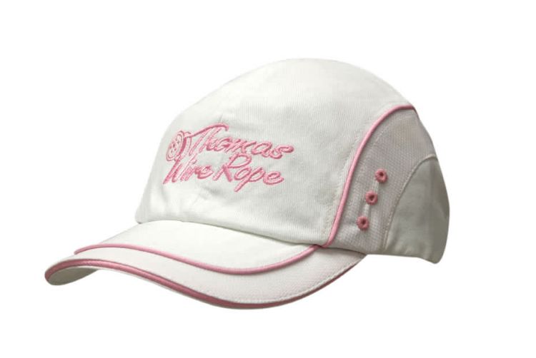 Picture of Brushed Heavy Cotton Cap with Sandwich Trim, Mesh Inserts, Crown/Peak Piping