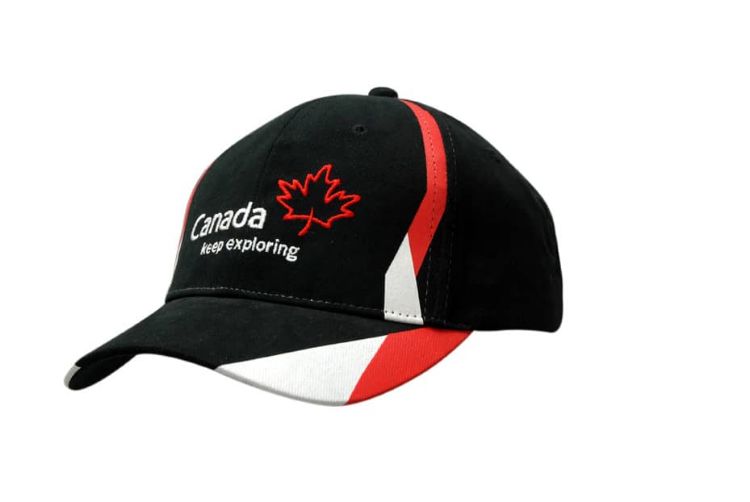 Picture of Brushed Heavy Cotton Cap with Crown & Peak Printed Design