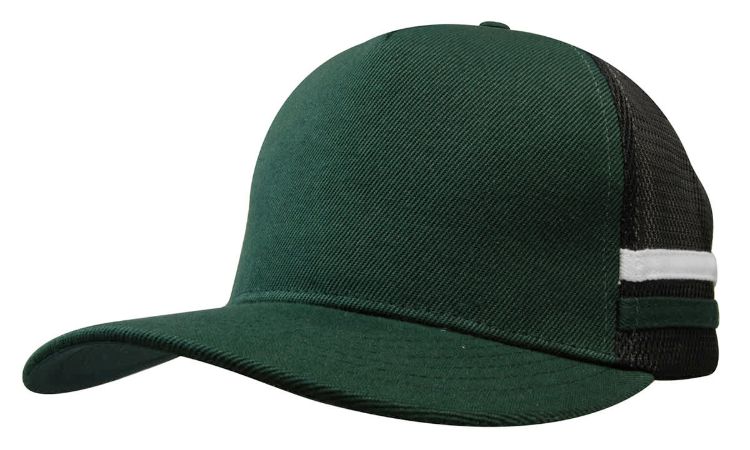 Picture of American Premium Twill/Mesh Deep Fit Trucker Cap with Stripes