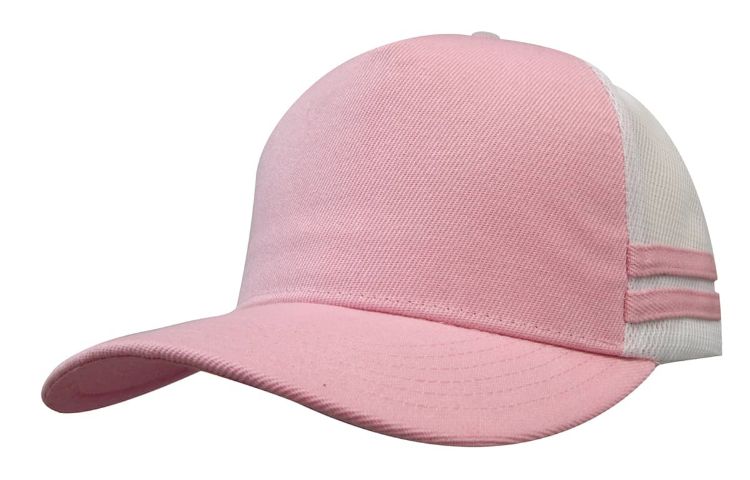 Picture of American Premium Twill/Mesh Deep Fit Trucker Cap with Stripes