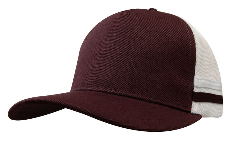 Picture of American Premium Twill/Mesh Deep Fit Trucker Cap with Stripes