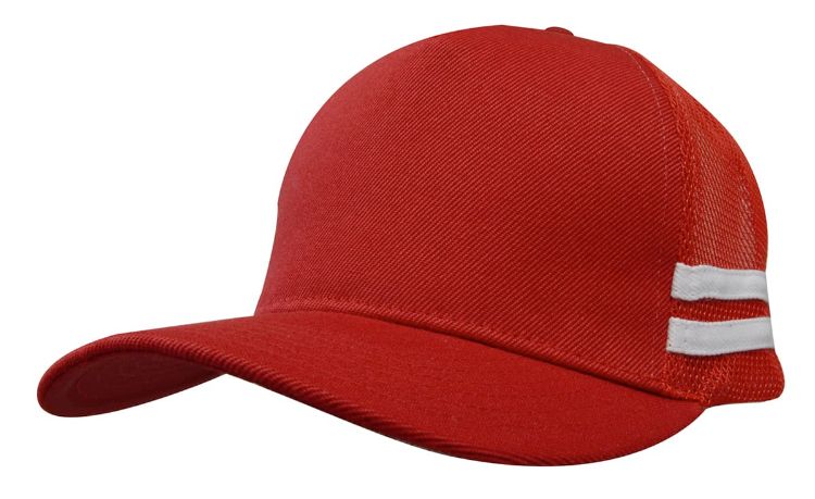 Picture of American Premium Twill/Mesh Deep Fit Trucker Cap with Stripes