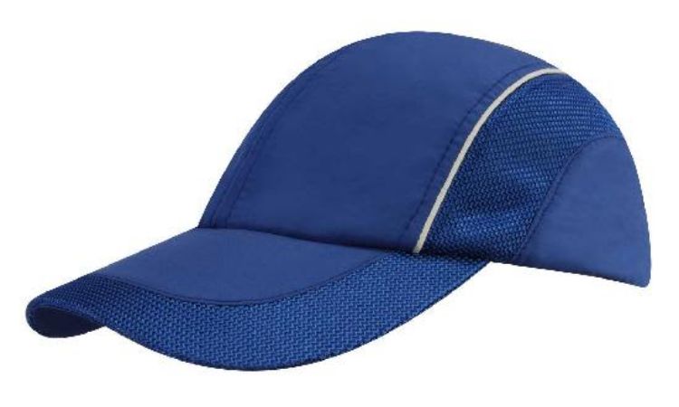 Picture of Spring Woven Fabric Cap with Mesh to Side Panels and Peak