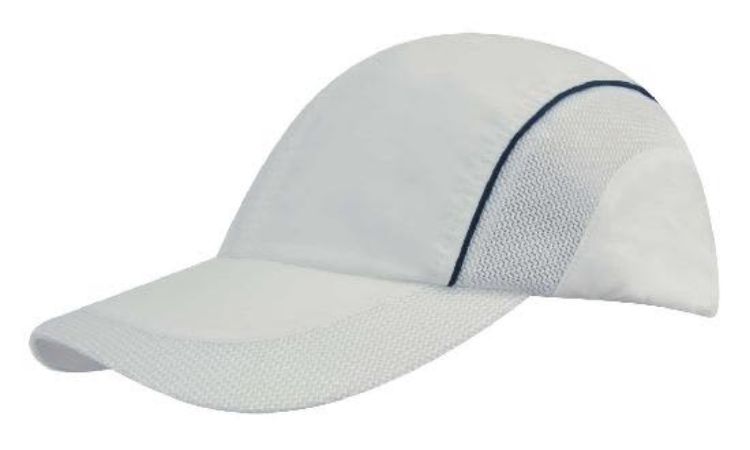 Picture of Spring Woven Fabric Cap with Mesh to Side Panels and Peak
