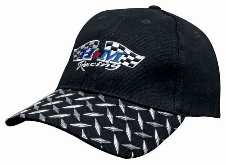 Picture of Brushed Heavy Cotton Cap with Checker Plate on Peak