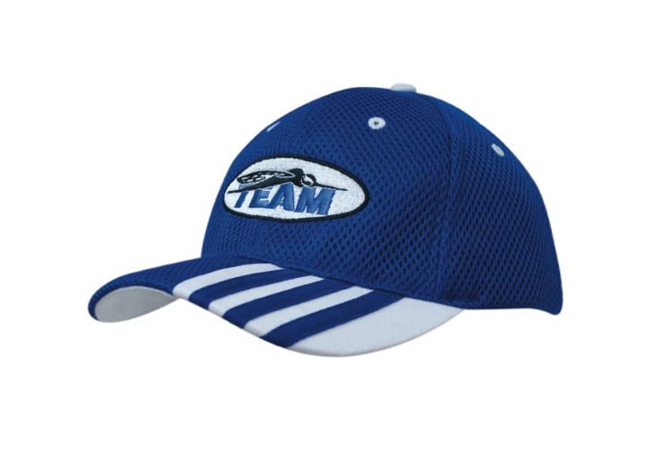 Picture of Sandwich Mesh Cap with Striping on Peak