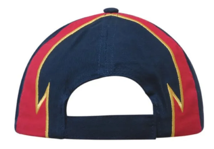 Picture of Brushed Heavy Cotton Cap with Embroidered Edged Inserts to Peak & Crown