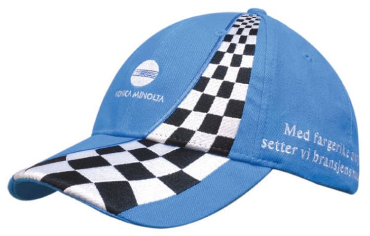 Picture of Brushed Heavy Cotton  Cap with Inserted Checkered Panels