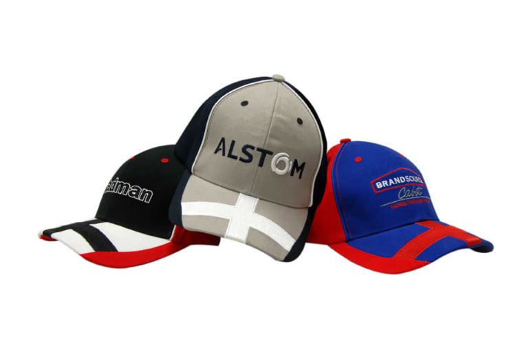 Picture of Brushed Heavy Cotton Cap with Crown Piping & Peak Cross Embroidery