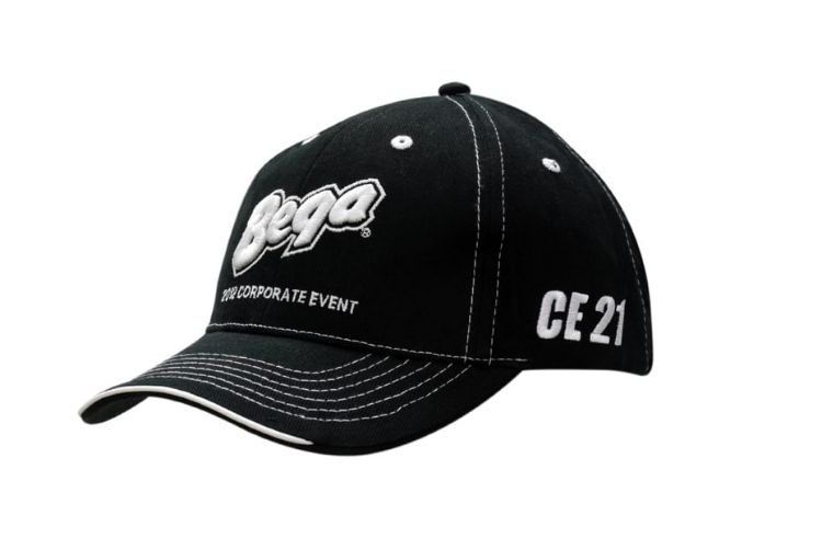 Picture of Brushed Heavy Cotton Cap with Open Lip Sandwich and Contrast Stitching