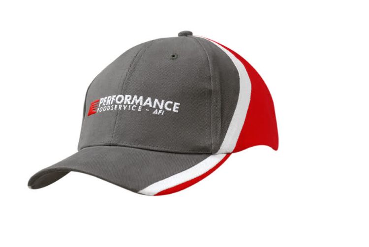 Picture of Brushed Heavy Cotton Cap with Stripes on Crown & Peak