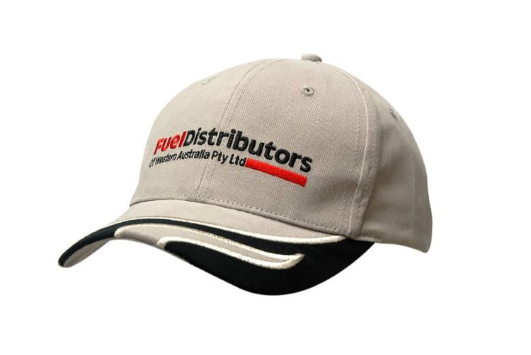 Picture of Brushed Heavy Cotton Cap with Wave Indent & Embroidery on Peak