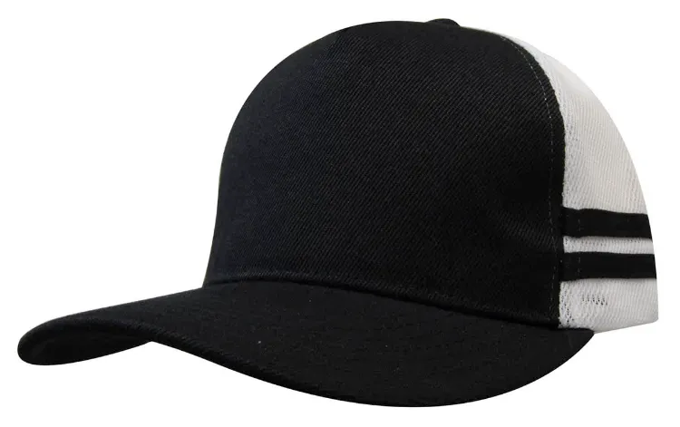 Picture of American Premium Twill/Mesh Deep Fit Trucker Cap with Stripes