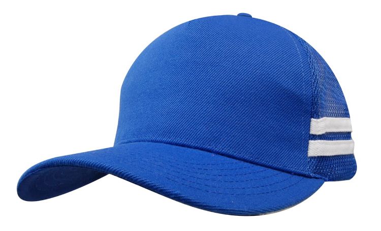 Picture of American Premium Twill/Mesh Deep Fit Trucker Cap with Stripes