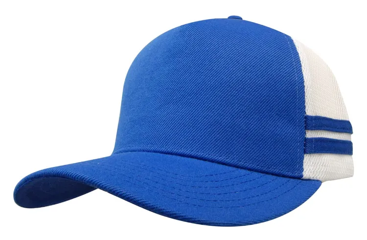 Picture of American Premium Twill/Mesh Deep Fit Trucker Cap with Stripes