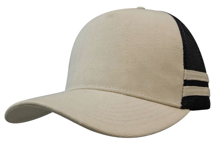 Picture of American Premium Twill/Mesh Deep Fit Trucker Cap with Stripes